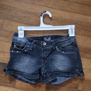 Angels Dark Wash Jean Shorts
